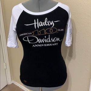 Harley-Davidson Black and White Top